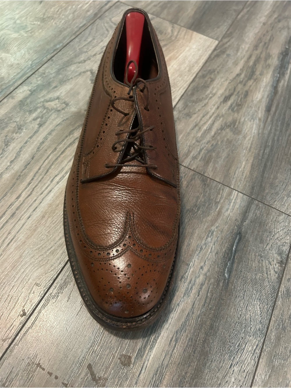 Florsheim Imperial 93602 Wingtip Shoes Men’s 11.5 D Brown Pebble Grain - Picture 8 of 13